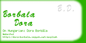 borbala dora business card