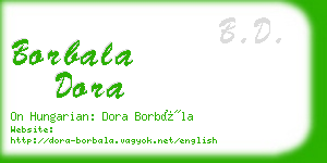 borbala dora business card